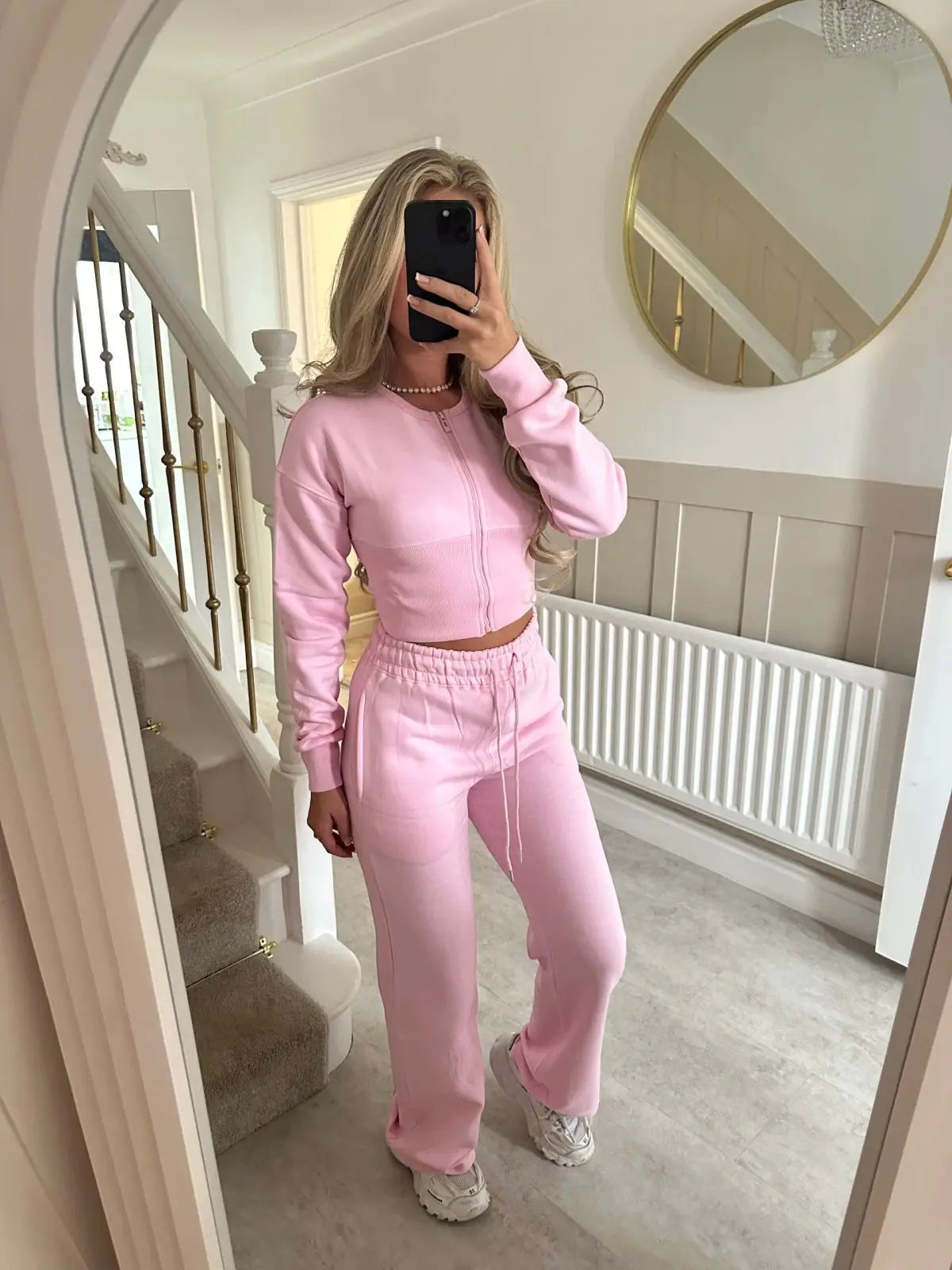 Zipper Top Wide Pants