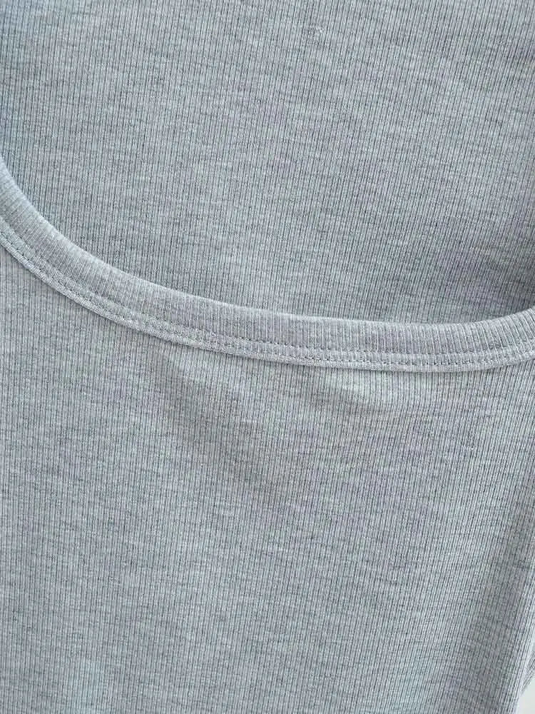 Trendy Summer Pullover Base Shirt – Women’s Square Neck, Stretchy Crop Top