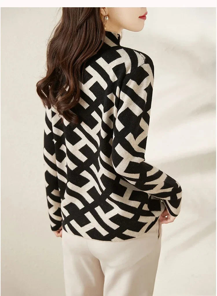 Letter Embroidery Crew Neck Sweater – Premium Base Layer