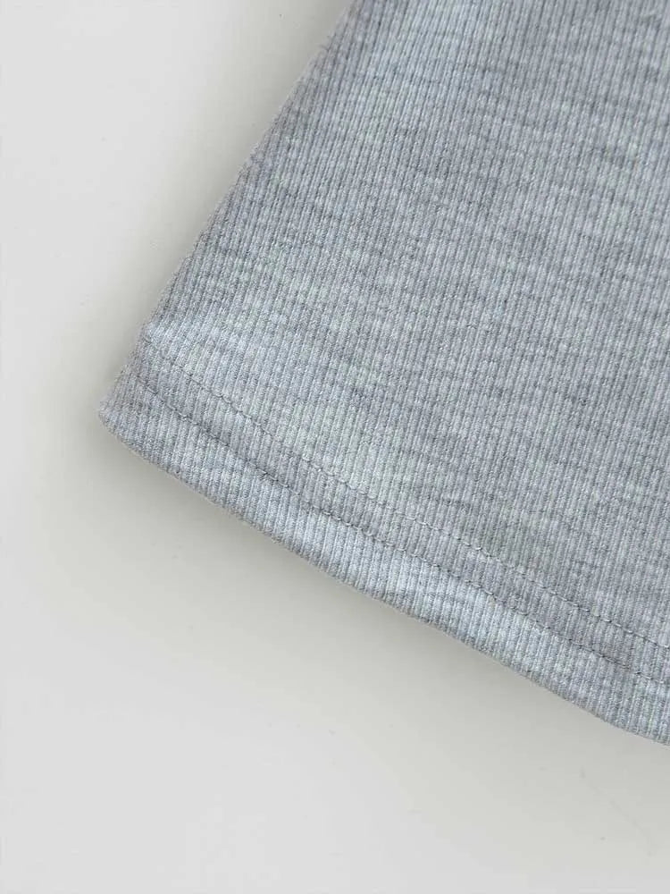 Trendy Summer Pullover Base Shirt – Women’s Square Neck, Stretchy Crop Top