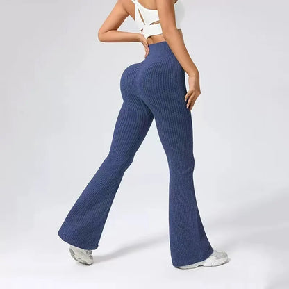 High-Waisted Bell-Bottom Yoga Pants – Autumn/Winter