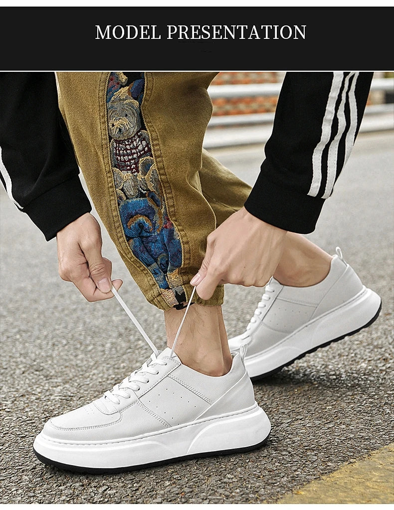 Man Sneakers Hidden Heels Elevator Shoes Breathable Heighten