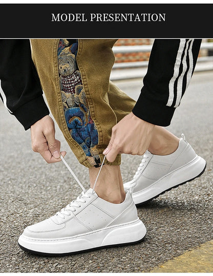 Man Sneakers Hidden Heels Elevator Shoes Breathable Heighten
