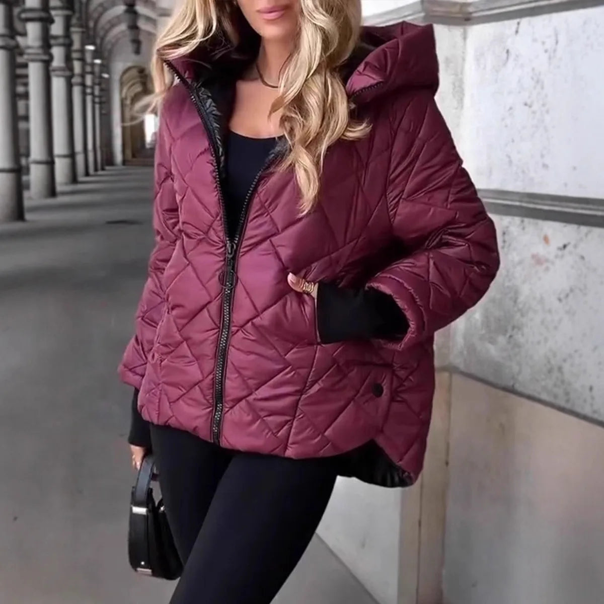 Aurora Quilted Hooded Jacket