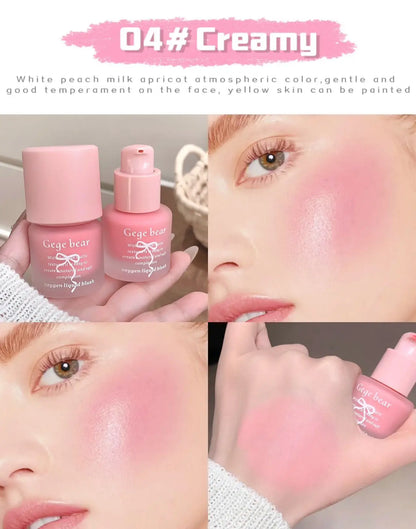 Gege Bear Light Blush Liquid Moisturizing Mirror Vitality Moisturizing Whitening Brightening Natural Rouge