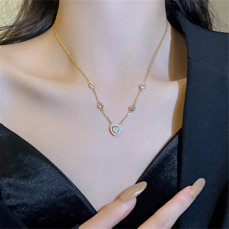 Stainless Steel Necklaces Black Exquisite Minimalist Square Pendant Choker Chains Fashion Necklace For Women Jewelry Party Gifts