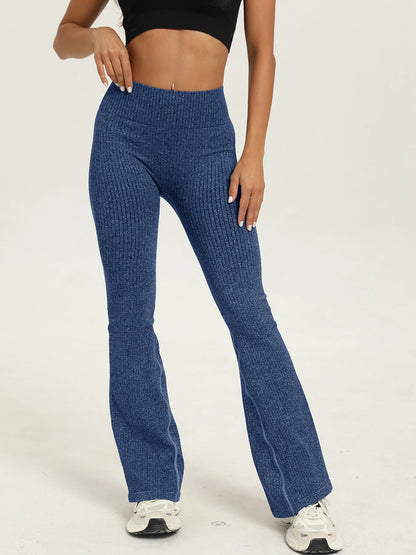 High-Waisted Bell-Bottom Yoga Pants – Autumn/Winter