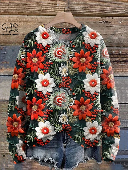 Santa & Snowflake Christmas Sweater