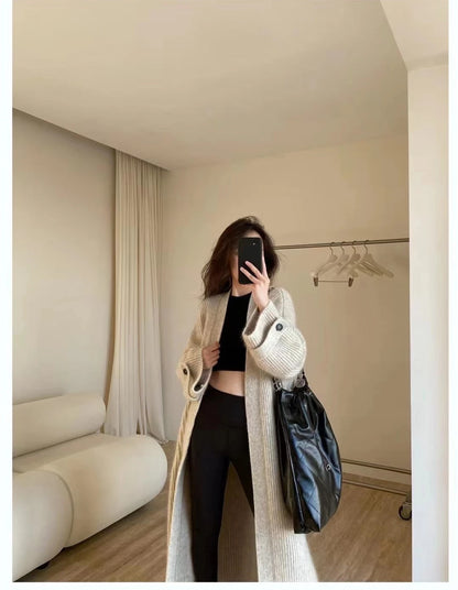 Fashion Retro Medium Knitted Cardigan Sweater