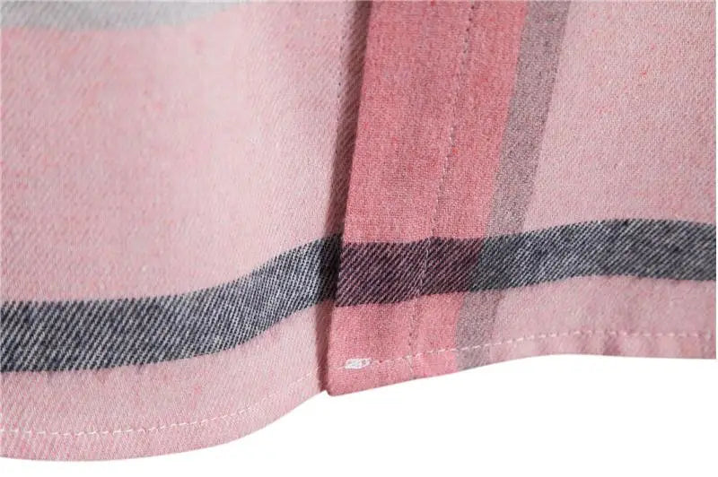 Men's Plaid Long Sleve hooded-shirt