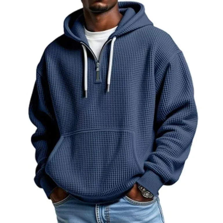 Effortless Street Waffle Hoodie for Men