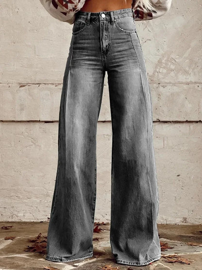 Casual Thin Fit Bell-Bottom Pants for Women