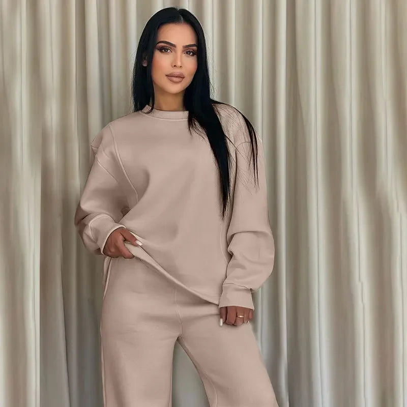 Loose Fit Women's Fashion Casual Bell Bottom Suit