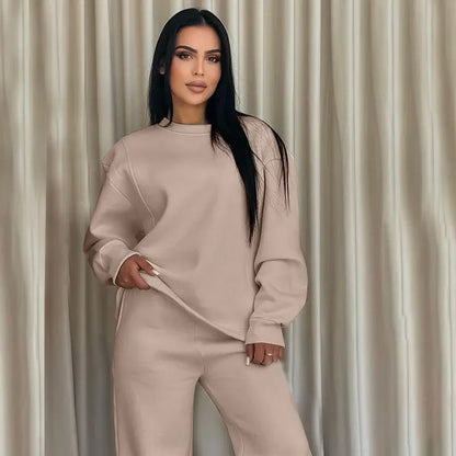 Loose Fit Women's Fashion Casual Bell Bottom Suit