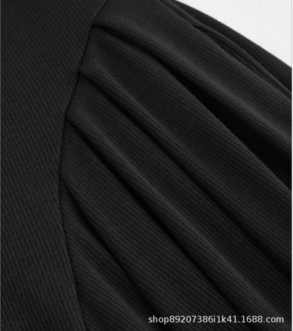 Elegant Spring Patchwork Midi Dress