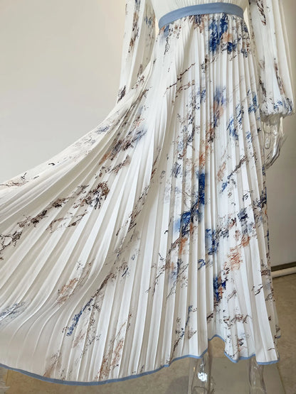 Bohemian Summer Beach Dress Sleeveless Floral Print V-Neck Flowy Maxi Dress for Women Resort Holiday Party Casual Outfit Fashion