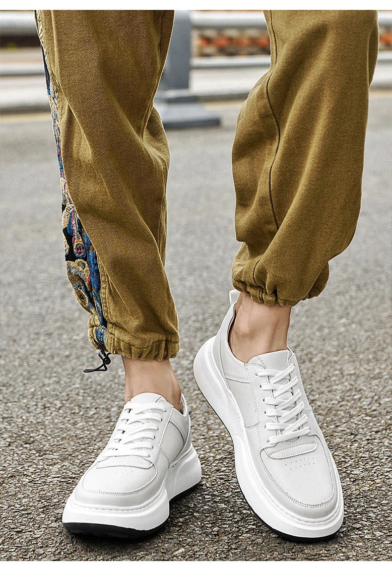 Man Sneakers Hidden Heels Elevator Shoes Breathable Heighten