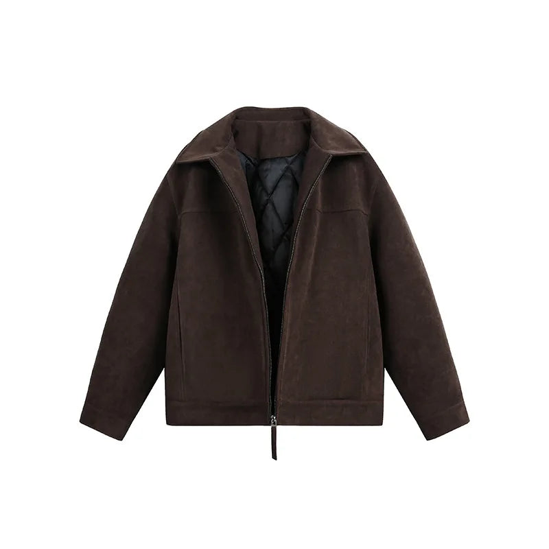American Style Faux Suede Jacket Matte Finish