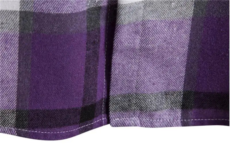 Men's Plaid Long Sleve hooded-shirt