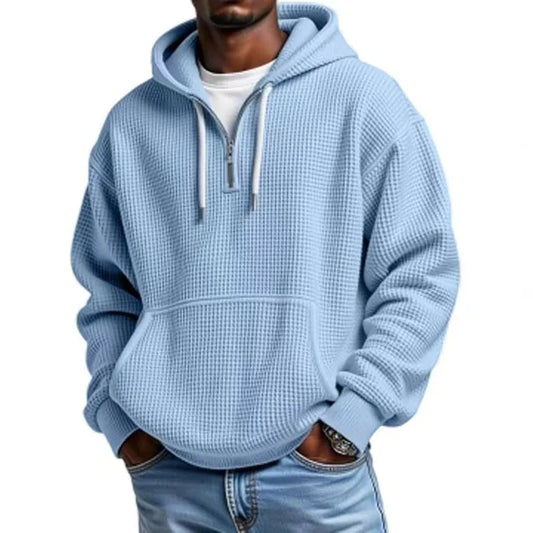 Effortless Street Waffle Hoodie for Men