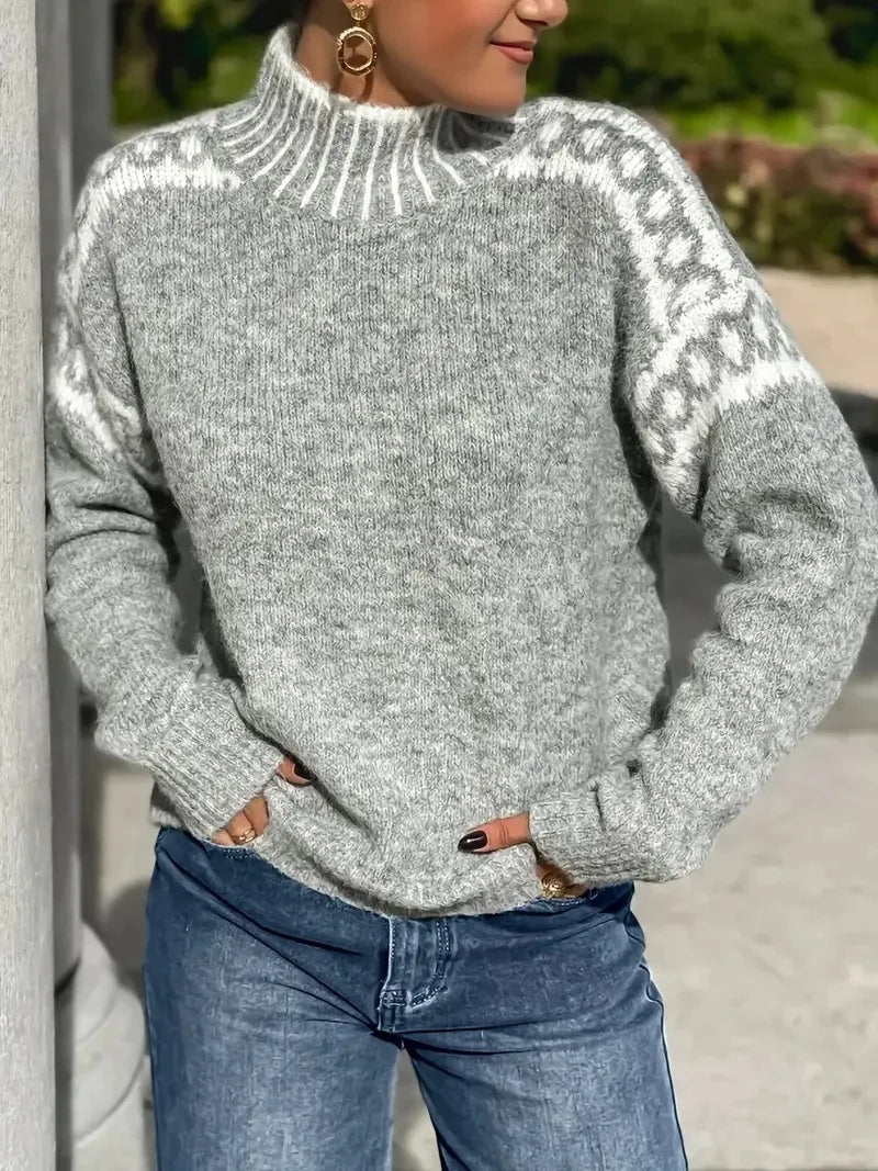 Elegant Slim High-Neck Winter Sweater