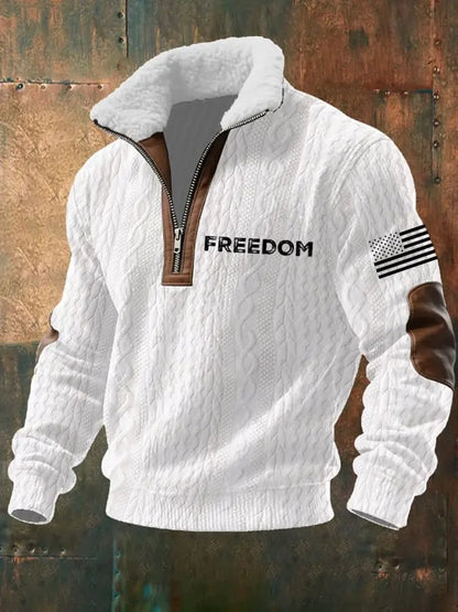 Cassian - Zip-Up Sweater with a High Fur-Trimmed Collar