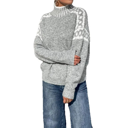 Elegant Slim High-Neck Winter Sweater