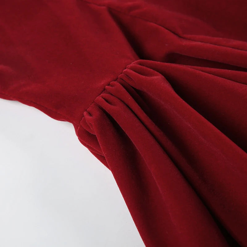 Red Sleeveless Backless Bow Dress