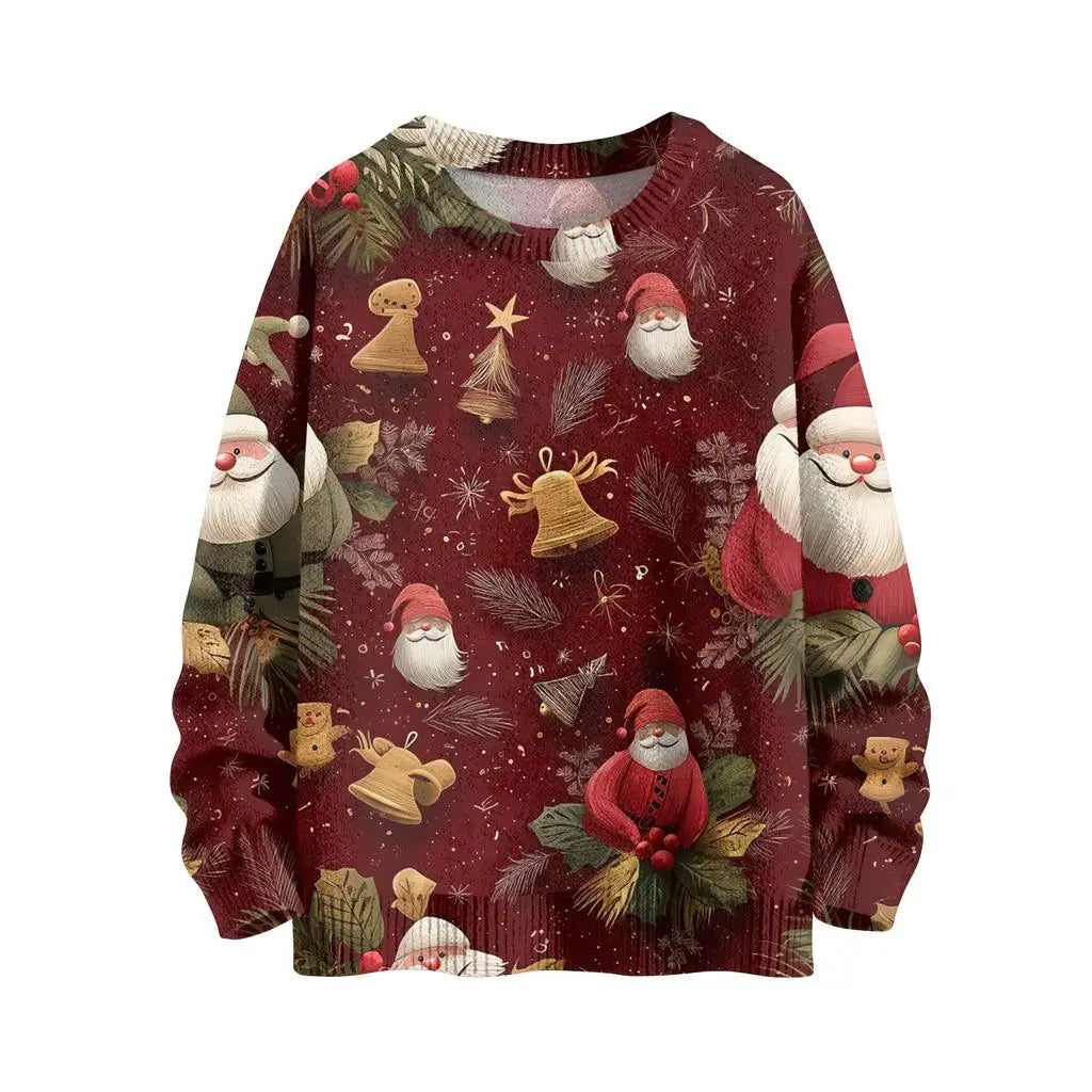 Christmas Red Reindeer Crewneck Sweatshirt