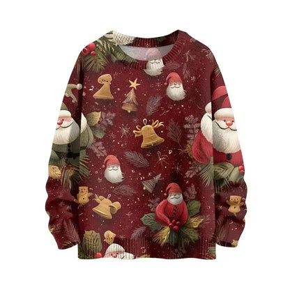 Christmas Red Reindeer Crewneck Sweatshirt