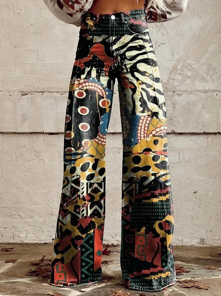 Casual Thin Fit Bell-Bottom Pants for Women