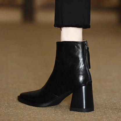 Women’s Pointed-Toe Ankle Boots with Side Zip