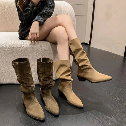 Classic Pointed-Toe Chelsea Boots