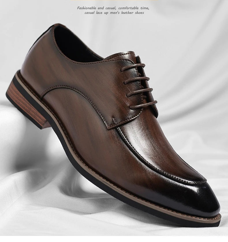 Designer Lace-Up Leather Shoes for Men