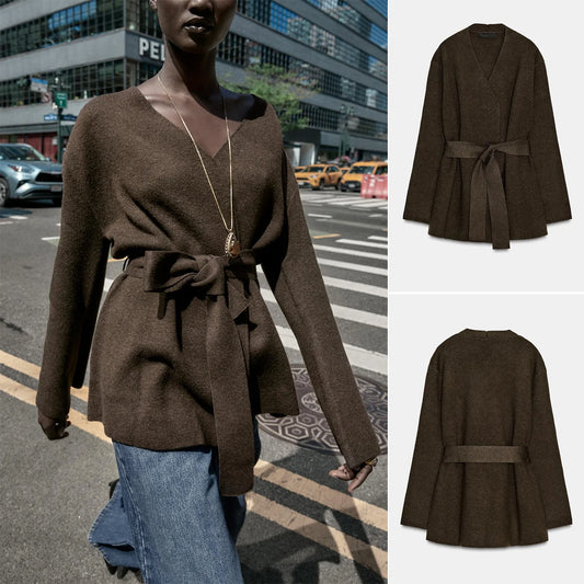 The Elara Belted Cardigan