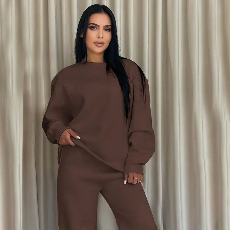 Loose Fit Women's Fashion Casual Bell Bottom Suit