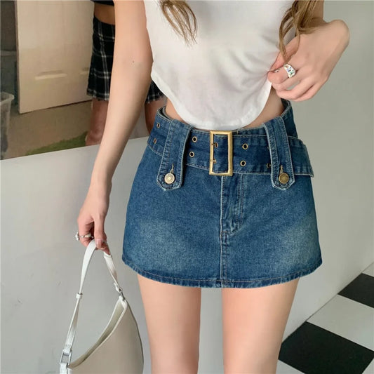 Kiara | Low Waist Denim Skirts