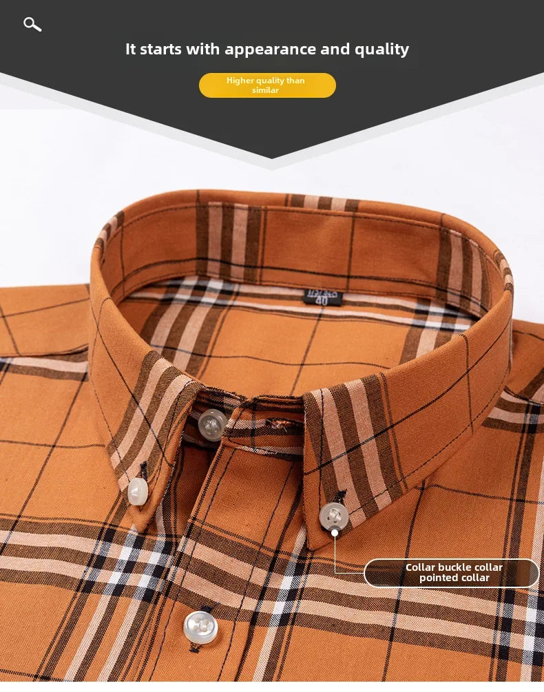 Relaxed Fit Summer Plaid Shirt for Men