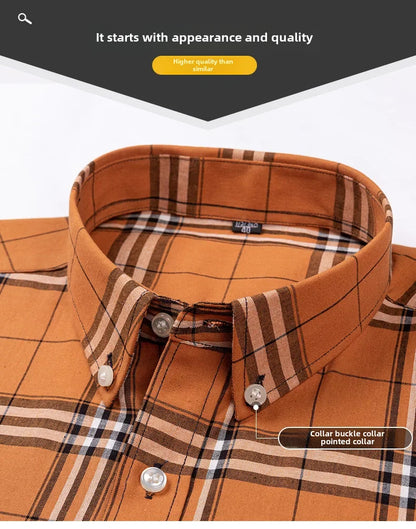 Relaxed Fit Summer Plaid Shirt for Men
