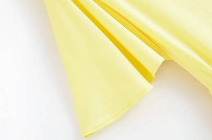 Sophisticated Yellow Backless Evening Dress