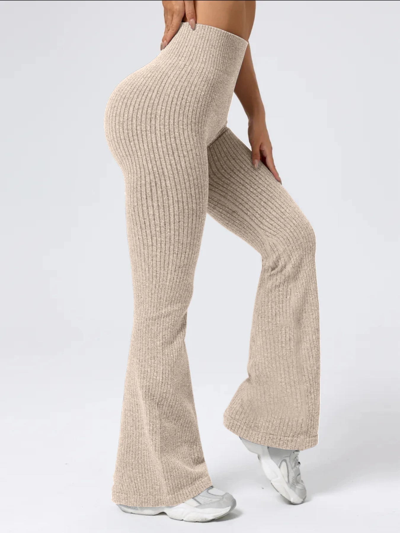 High-Waisted Bell-Bottom Yoga Pants – Autumn/Winter