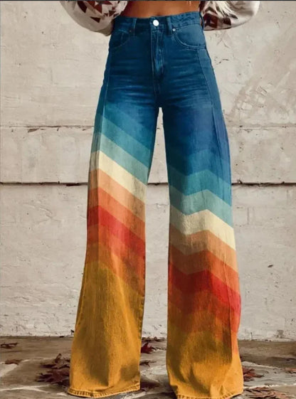 Casual Thin Fit Bell-Bottom Pants for Women