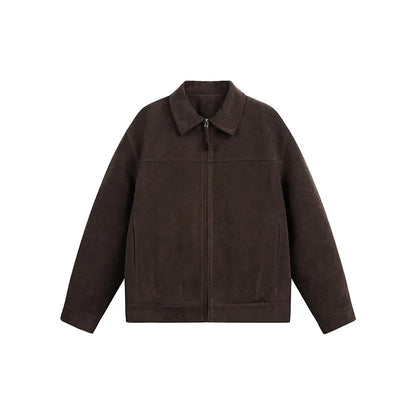 American Style Faux Suede Jacket Matte Finish