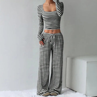 Women’s Striped 2-Piece Lounge Set