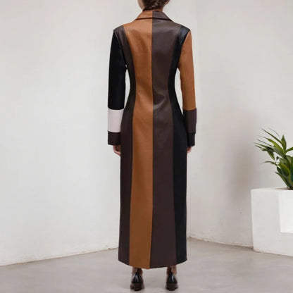 Long Patchwork Trench Coat