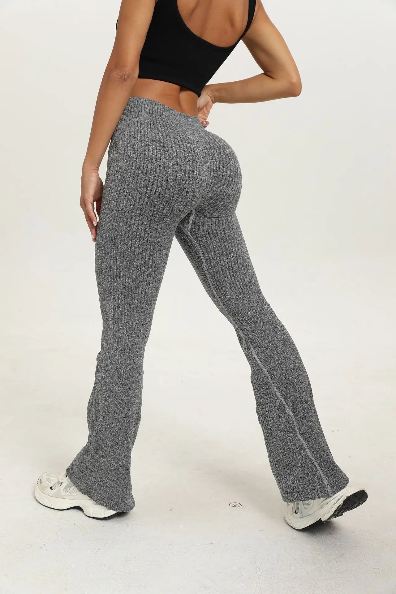 High-Waisted Bell-Bottom Yoga Pants – Autumn/Winter