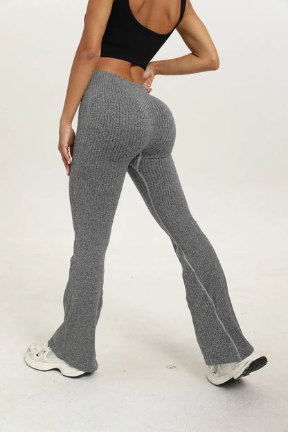 High-Waisted Bell-Bottom Yoga Pants – Autumn/Winter