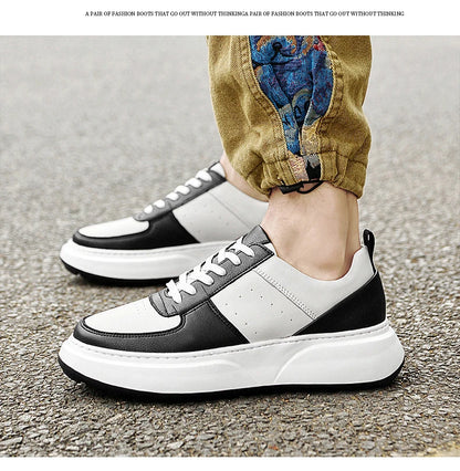 Man Sneakers Hidden Heels Elevator Shoes Breathable Heighten