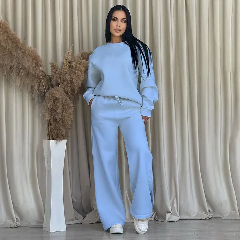 Loose Fit Women's Fashion Casual Bell Bottom Suit