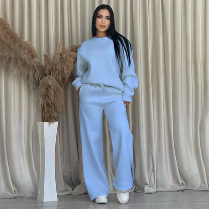 Loose Fit Women's Fashion Casual Bell Bottom Suit